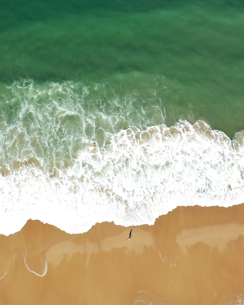 Tirage encadré : plage vue du ciel
